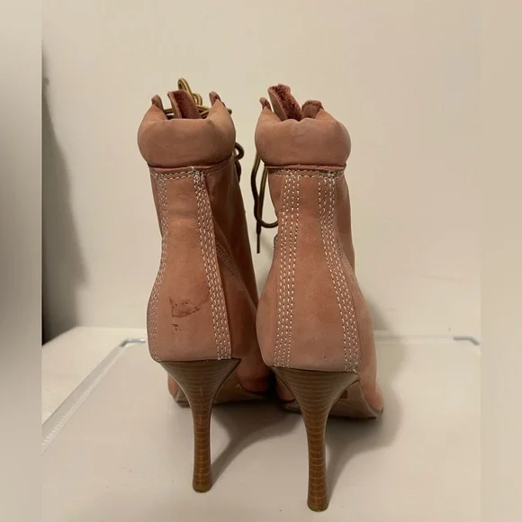 2/$50 COLIN STUART Mauve Pointy Toe Lace-Up Suede Booties, Size 10 - Picture 5 of 10